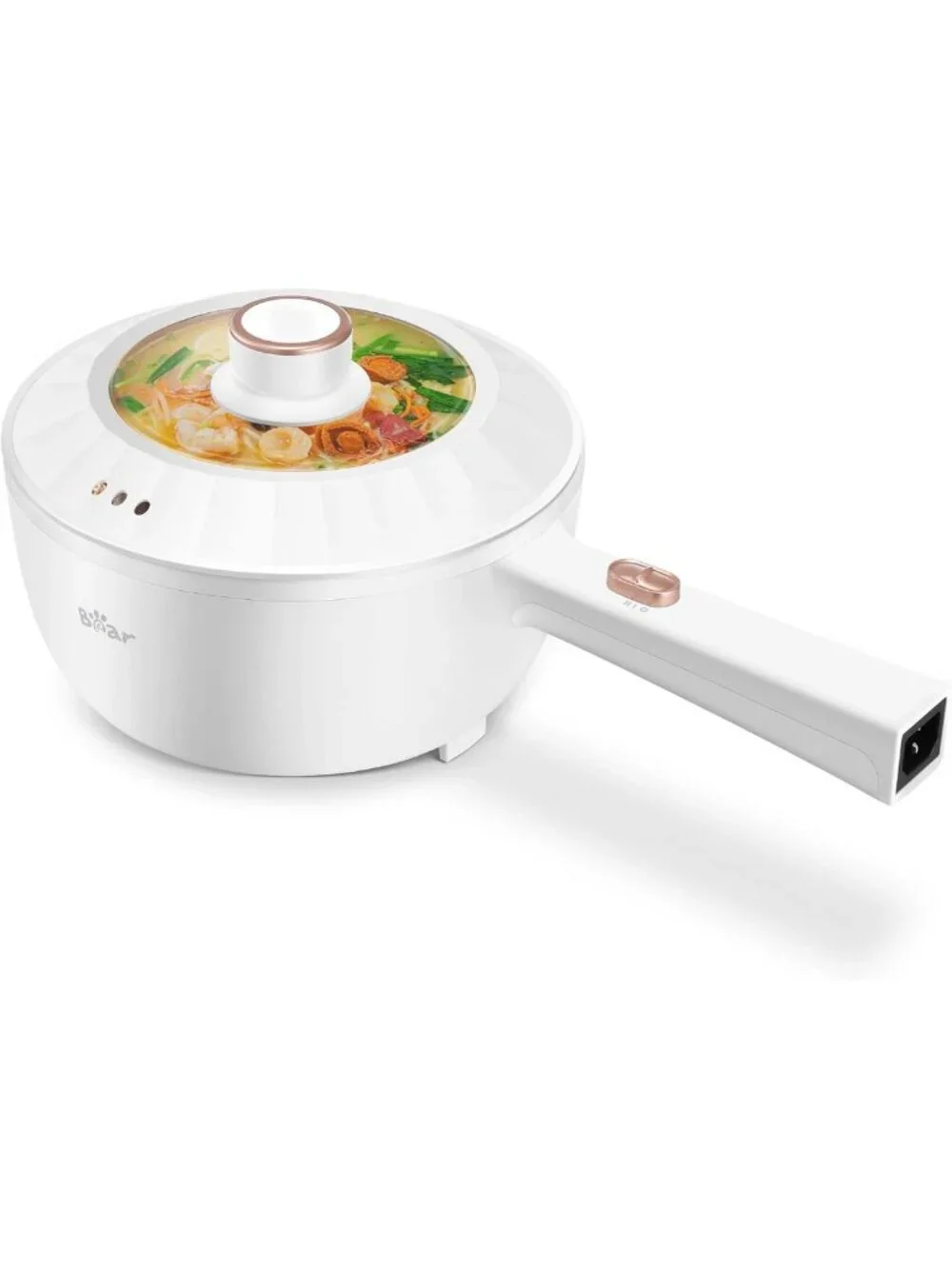 Multifunctional 2L Electric Hot Pot, Non-Stick Cooking Pot for Noodles, Ramen